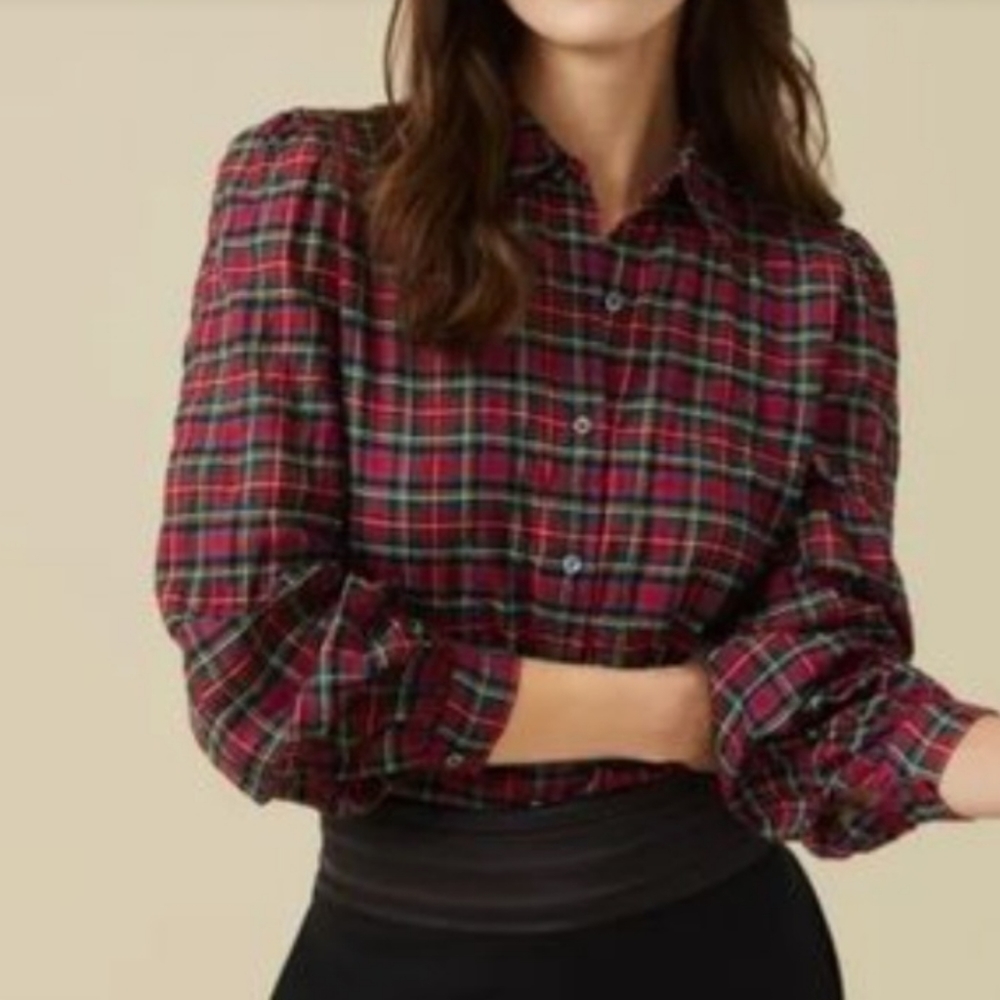 J.McLaughlin Jewel Neck Long Sleeve Blouse - Picture 2 of 11
